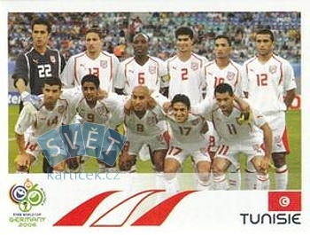 Team Photo Tunisia samolepka Panini World Cup 2006 #568