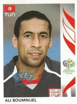 Ali Boumnijel Tunisia samolepka Panini World Cup 2006 #570