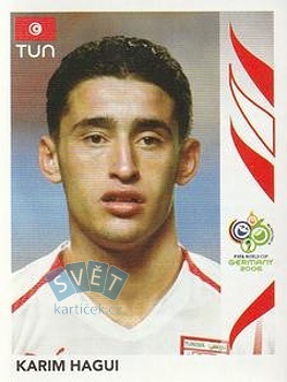 Karim Hagui Tunisia samolepka Panini World Cup 2006 #572