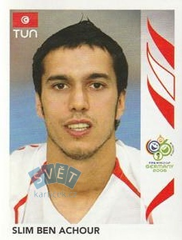Slim Ben Achour Tunisia samolepka Panini World Cup 2006 #577