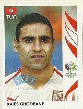 Kaies Ghodbane Tunisia samolepka Panini World Cup 2006 #580