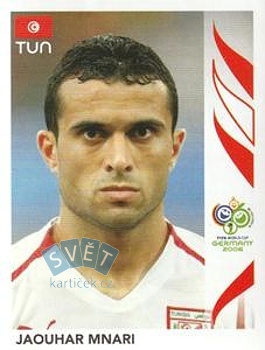 Jaouhar Mnari Tunisia samolepka Panini World Cup 2006 #581