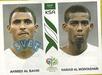 Ahmed Al Bahri/Hamad Al Montashari Saudi Arabia samolepka Panini World Cup 2006 #590