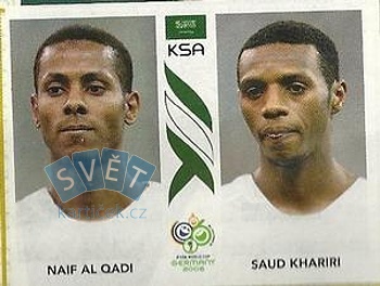Naif Al Qadi/Saud Khariri Saudi Arabia samolepka Panini World Cup 2006 #591
