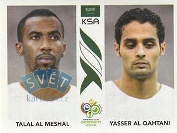 Talal Al Meshal/Yasser Al Qahtani Saudi Arabia samolepka Panini World Cup 2006 #596