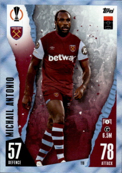 Michail Antonio West Ham United 2023/24 Topps Match Attax UEFA ChL Crystal Parallel #116