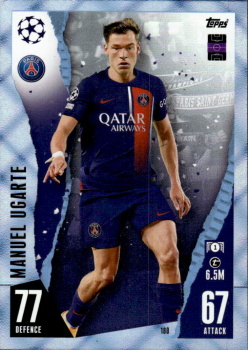 Manuel Ugarte Paris Saint-Germain 2023/24 Topps Match Attax UEFA ChL Crystal Parallel #180