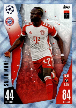 Sadio Mane Bayern Munchen 2023/24 Topps Match Attax UEFA ChL Crystal Parallel #206