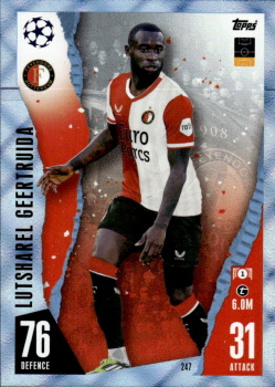 Lutsharel Geertruida Feyenoord 2023/24 Topps Match Attax UEFA ChL Crystal Parallel #247