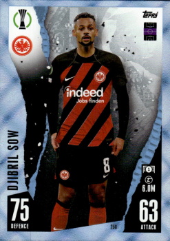 Djibril Sow Eintracht Frankfurt 2023/24 Topps Match Attax UEFA ChL Crystal Parallel #258