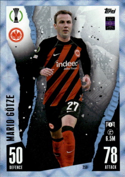 Mario Gotze Eintracht Frankfurt 2023/24 Topps Match Attax UEFA ChL Crystal Parallel #259