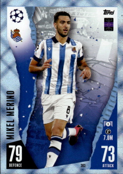 Mikel Merino Real Sociedad 2023/24 Topps Match Attax UEFA ChL Crystal Parallel #303