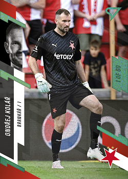 Ondrej Kolar Slavia Praha SportZoo FORTUNA:LIGA 2023/24 1. serie Green /60 #16