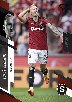 Lukas Haraslin Sparta Praha SportZoo FORTUNA:LIGA 2023/24 1. serie Black /25 #7