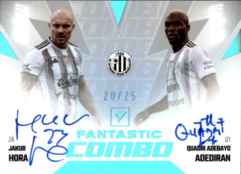 Hora - Adediran Ceske Budejovice SportZoo FORTUNA:LIGA 2023/24 1. serie Fantastic Combo Auto /25 #FCS-HA