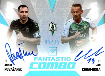 Povazanec - Chramosta Jablonec SportZoo FORTUNA:LIGA 2023/24 1. serie Fantastic Combo Auto /25 #FCS-PH