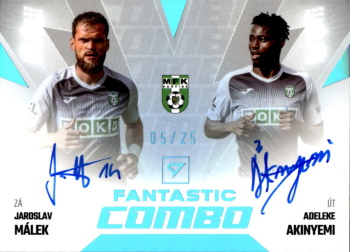 Malek - Akinyemi Karvina SportZoo FORTUNA:LIGA 2023/24 1. serie Fantastic Combo Auto /25 #FCS-MA