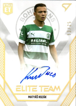 Matyas Kozak Bohemians Praha SportZoo FORTUNA:LIGA 2023/24 1. serie Elite Team Auto /25 #ET-12