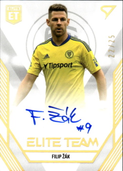Filip Zak Zlin SportZoo FORTUNA:LIGA 2023/24 1. serie Elite Team Auto /25 #ET-34