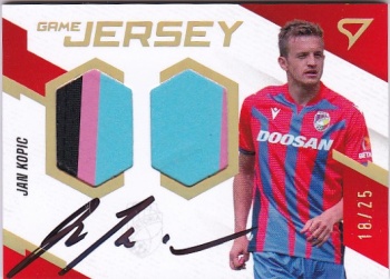 Jan Kopic Viktoria Plzen SportZoo FORTUNA:LIGA 2023/24 1. serie Game Jersey Auto /25 #GJS-JK