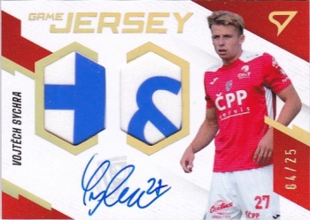 Vojtech Sychra Pardubice SportZoo FORTUNA:LIGA 2023/24 1. serie Game Jersey Auto /25 #GJS-VS