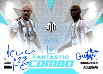 Hora - Adediran Ceske Budejovice SportZoo FORTUNA:LIGA 2023/24 1. serie Fantastic Combo Auto /25 #FCS-HA