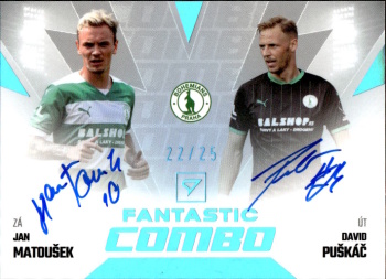 Matousek - Puskac Bohemians Praha SportZoo FORTUNA:LIGA 2023/24 1. serie Fantastic Combo Auto /25 #FCS-MP