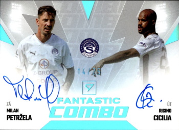 Petrzela - Cicilia Slovacko SportZoo FORTUNA:LIGA 2023/24 1. serie Fantastic Combo Auto /25 #FCS-PC