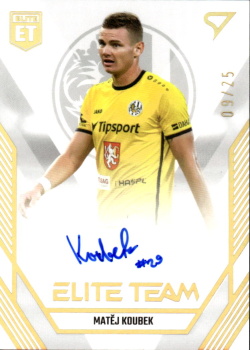 Matej Koubek Hradec Kralove SportZoo FORTUNA:LIGA 2023/24 1. serie Elite Team Auto /25 #ET-20