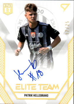 Patrik Hellebrand Ceske Budejovice SportZoo FORTUNA:LIGA 2023/24 1. serie Elite Team Auto /25 #ET-23