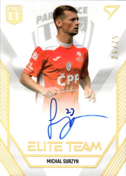 Michal Surzyn Pardubice SportZoo FORTUNA:LIGA 2023/24 1. serie Elite Team Auto /25 #ET-31