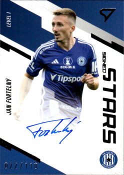 Jan Fortelny Sigma Olomouc SportZoo FORTUNA:LIGA 2023/24 1. serie Signed Stars Auto Level 1 /110 #SL1-JF