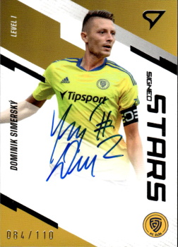 Dominik Simersky Zlin SportZoo FORTUNA:LIGA 2023/24 1. serie Signed Stars Auto Level 1 /110 #SL1-DS