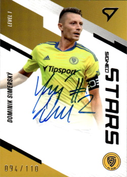 Dominik Simersky Zlin SportZoo FORTUNA:LIGA 2023/24 1. serie Signed Stars Auto Level 1 /110 #SL1-DS