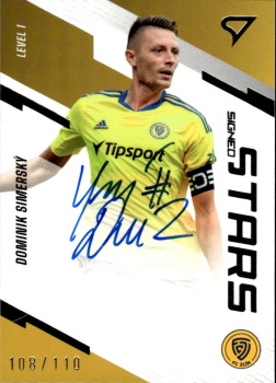 Dominik Simersky Zlin SportZoo FORTUNA:LIGA 2023/24 1. serie Signed Stars Auto Level 1 /110 #SL1-DS