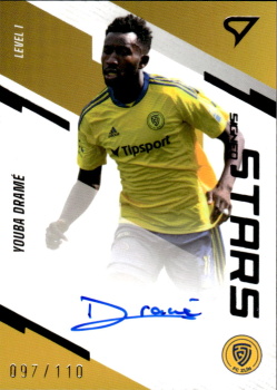 Youba Drame Zlin SportZoo FORTUNA:LIGA 2023/24 1. serie Signed Stars Auto Level 1 /110 #SL1-YD