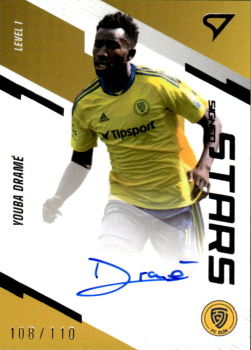 Youba Drame Zlin SportZoo FORTUNA:LIGA 2023/24 1. serie Signed Stars Auto Level 1 /110 #SL1-YD