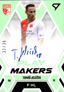 Tomas Jelecek Kromeriz SportZoo FORTUNA:LIGA 2023/24 1. serie F:NL Playmakers Auto /35 #NLS-TJ