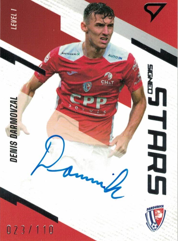 Denis Darmovzal Pardubice SportZoo FORTUNA:LIGA 2023/24 1. serie Signed Stars Auto Level 1 /110 #SL1-DA