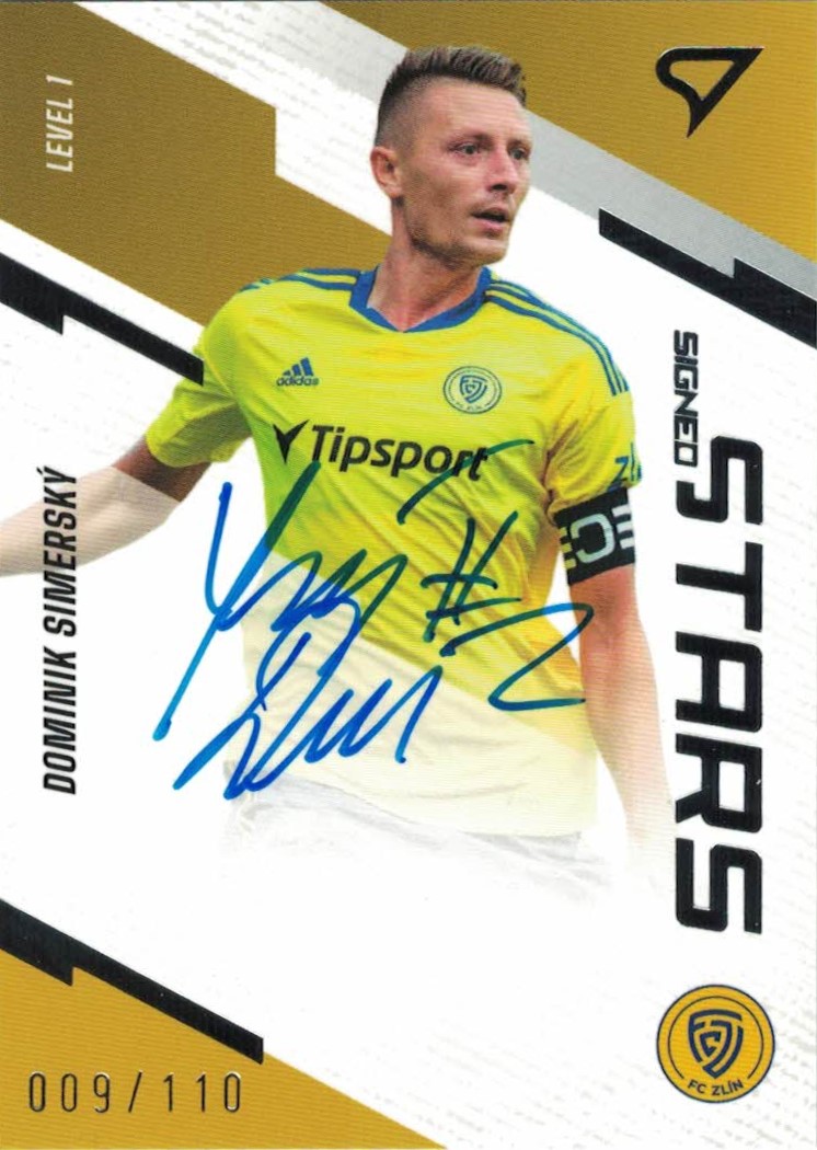 Dominik Simersky Zlin SportZoo FORTUNA:LIGA 2023/24 1. serie Signed Stars Auto Level 1 /110 #SL1-DS