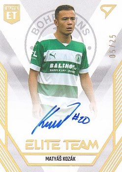 Matyas Kozak Bohemians Praha SportZoo FORTUNA:LIGA 2023/24 1. serie Elite Team Auto /25 #ET-12
