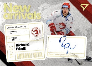 Richard Panik Trinec Tipsport ELH 2023/24 SportZoo 1. serie New Arrival Auto /65 #NAS-RP