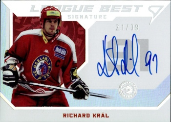 Richard Kral Trinec Tipsport ELH 2023/24 SportZoo 1. serie League Best auto /39 #LBS-RK