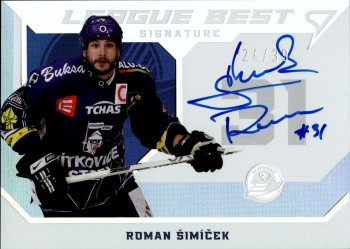 Roman Simicek Vitkovice Tipsport ELH 2023/24 SportZoo 1. serie League Best auto /39 #LBS-RS