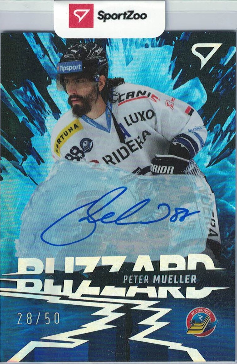 Peter Mueller Vitkovice Tipsport ELH 2023/24 SportZoo 1. serie Blizzard Auto /50 #BLS-PM