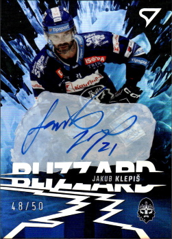 Jakub Klepis Kladno Tipsport ELH 2023/24 SportZoo 1. serie Blizzard Auto /50 #BLS-KL