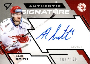 Adam Smith Trinec Tipsport ELH 2023/24 SportZoo 1. serie Authentic Signature Level 1 /130 #SL1-AS