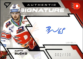 Martin Bucko Pardubice Tipsport ELH 2023/24 SportZoo 1. serie Authentic Signature Level 1 /130 #SL1-MB