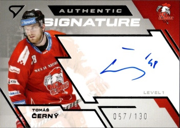 Tomas Cerny Olomouc Tipsport ELH 2023/24 SportZoo 1. serie Authentic Signature Level 1 /130 #SL1-TC