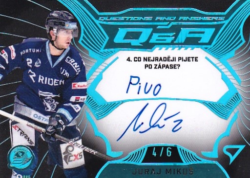 Juraj Mikus Vitkovice Tipsport ELH 2023/24 SportZoo 1. serie Q&A Auto /6 #QA-JM